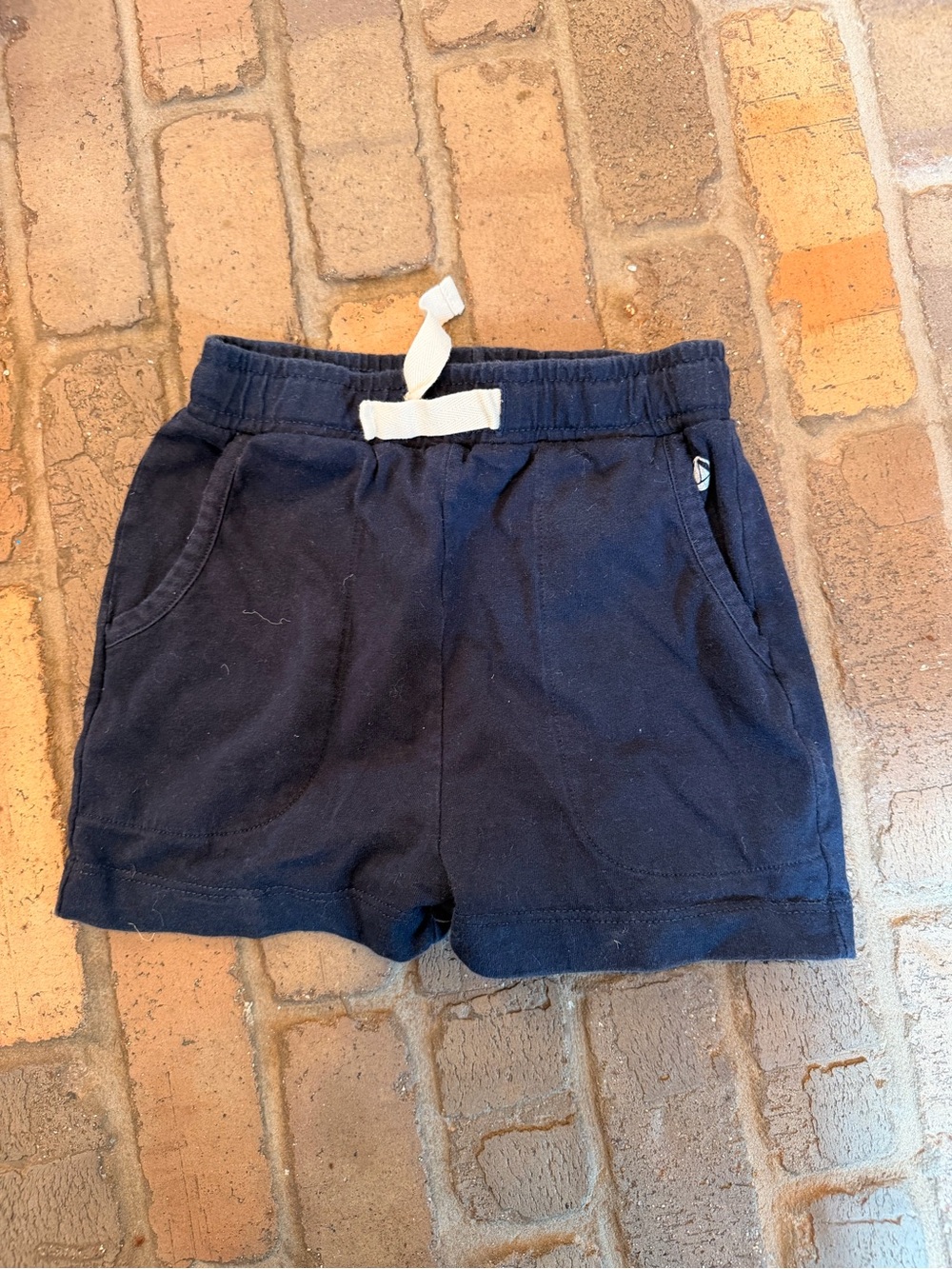 Petit Bateau Navy Shorts with White Drawstring